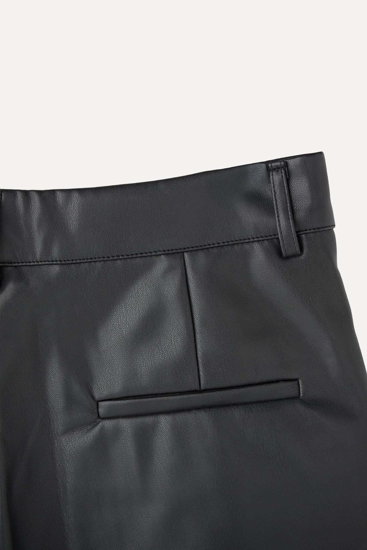 VEGAN LEATHER TUX SHORTS RUNWAY