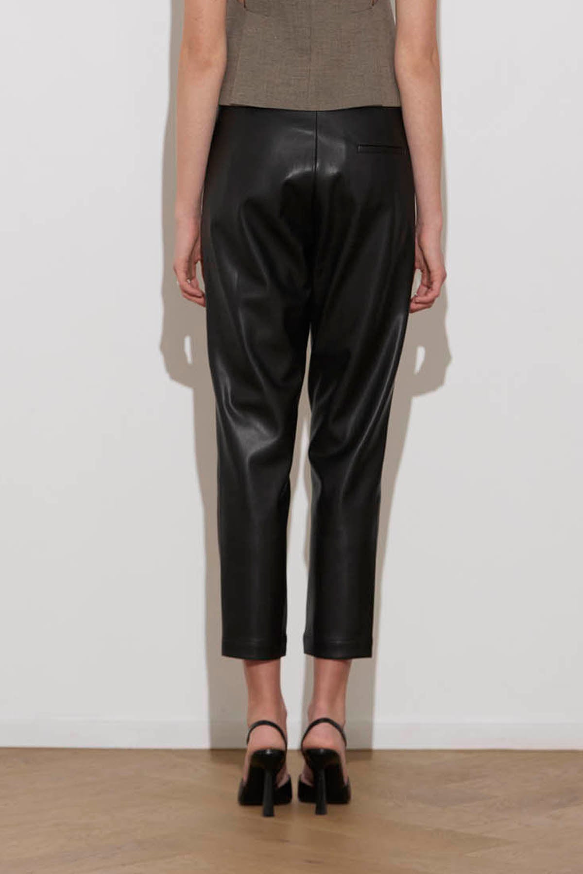 VEGAN LEATHER TUX PANT