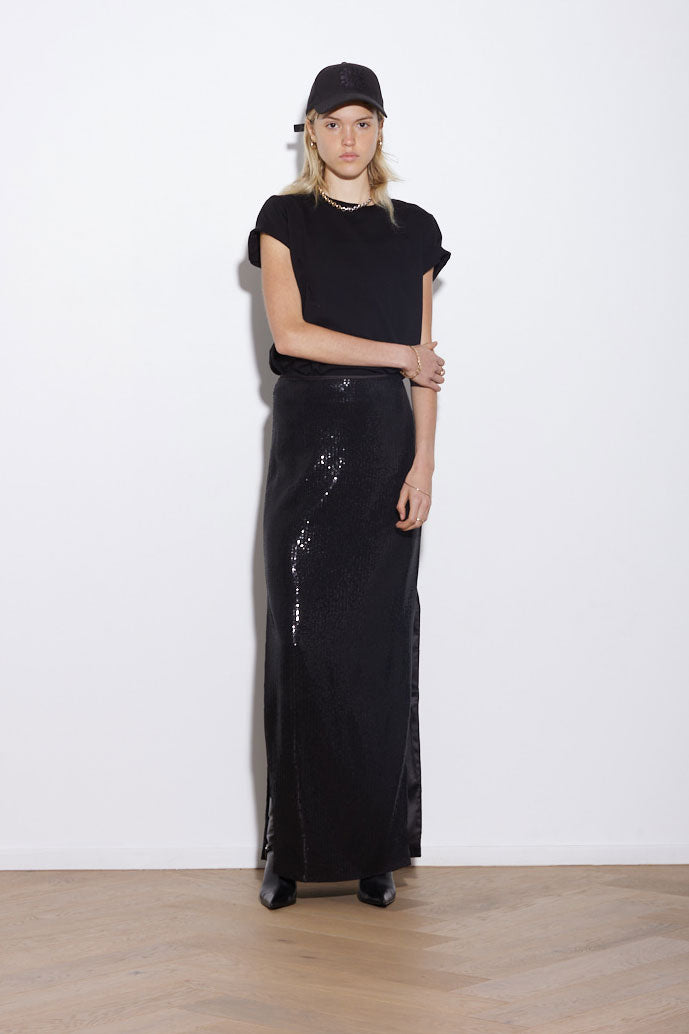 ARAMIS SKIRT LONG BLACK - KNUEFERMANN 