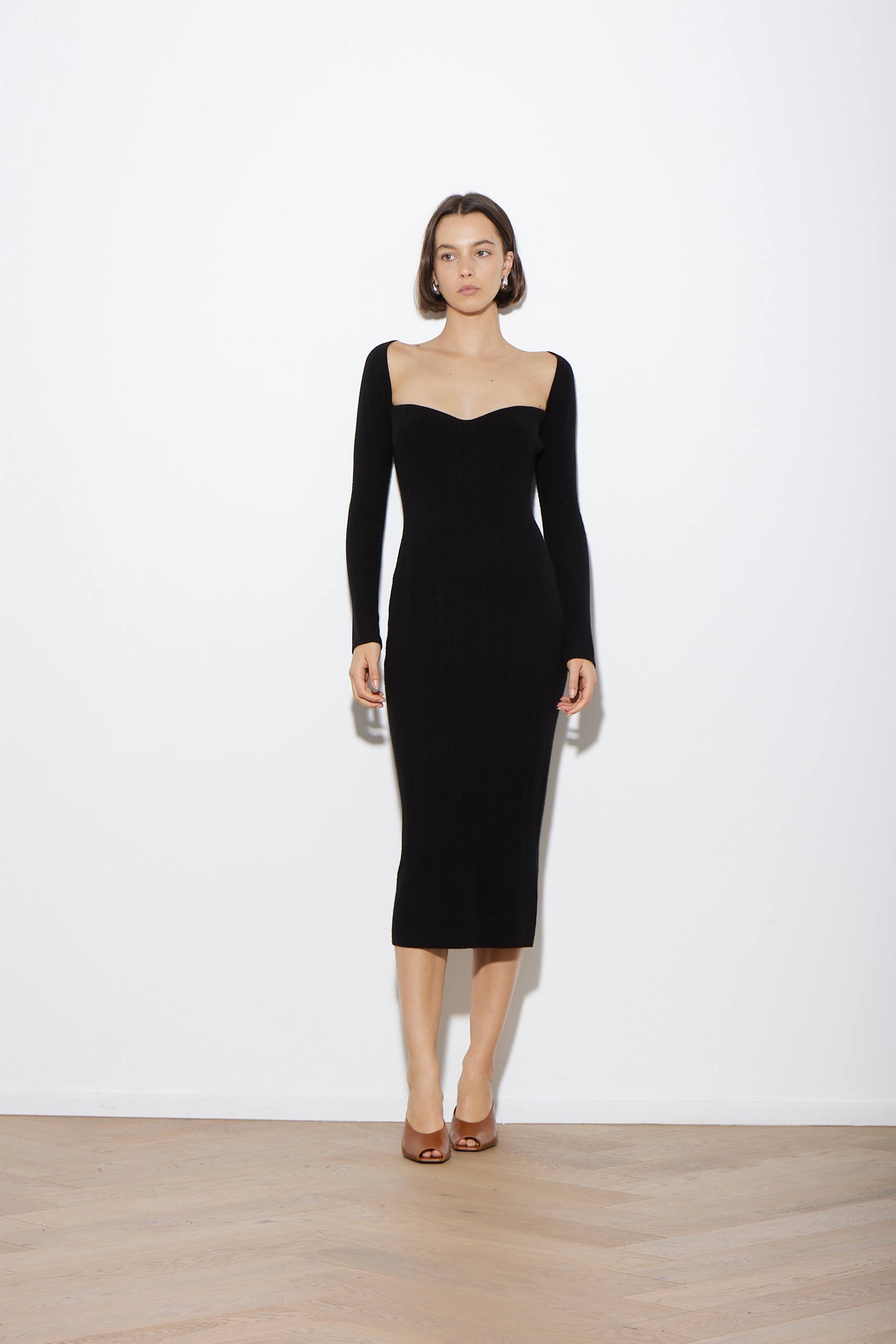 ARLO DRESS BLACK CASHMERE - KNUEFERMANN 