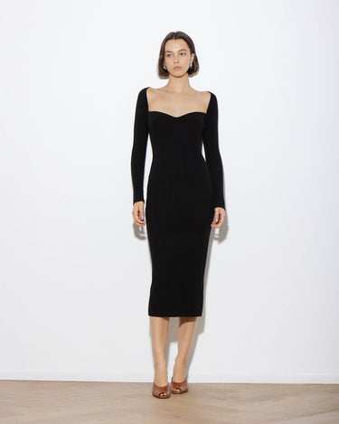 ARLO DRESS BLACK CASHMERE - KNUEFERMANN 