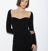 ARLO DRESS BLACK CASHMERE - KNUEFERMANN 