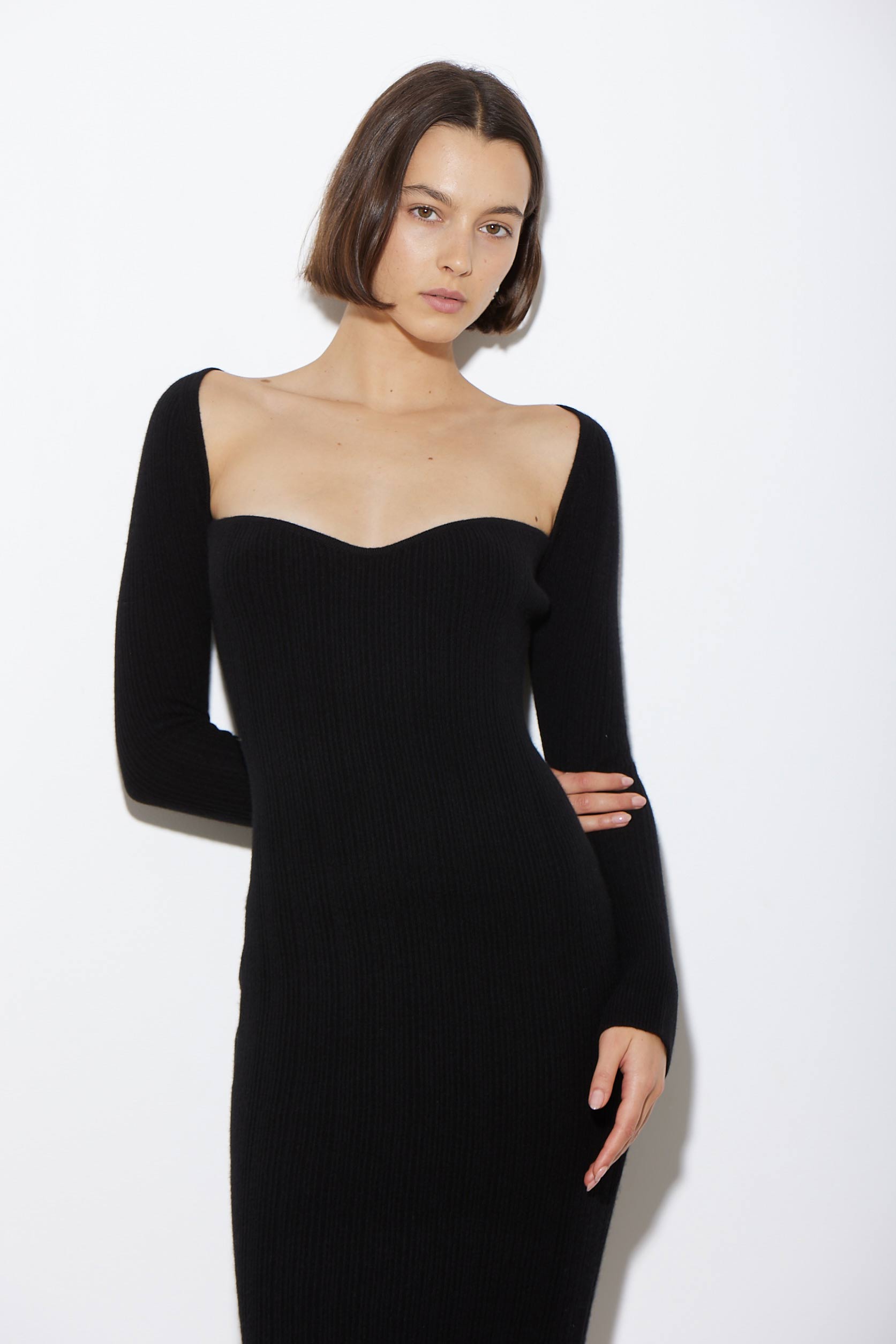 arlo dress black cashmere arlo dress black cashmere