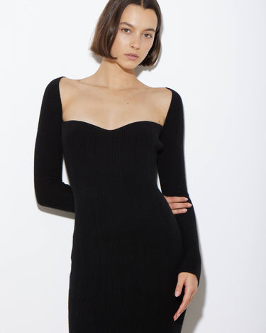 ARLO DRESS BLACK CASHMERE - KNUEFERMANN 