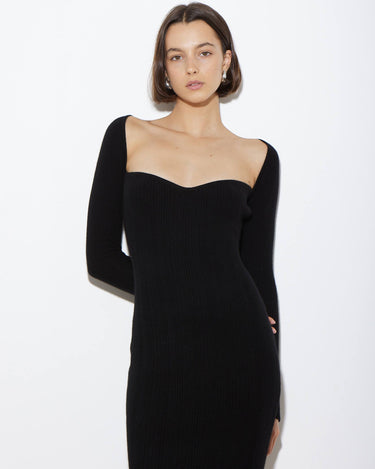 ARLO DRESS BLACK CASHMERE - KNUEFERMANN 