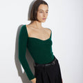 ARLO TOP GREEN CASHMERE - KNUEFERMANN 