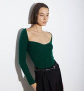 ARLO TOP GREEN CASHMERE - KNUEFERMANN 