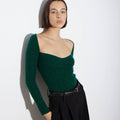 ARLO TOP GREEN CASHMERE - KNUEFERMANN 