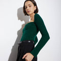 ARLO TOP GREEN CASHMERE - KNUEFERMANN 