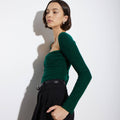 ARLO TOP GREEN CASHMERE - KNUEFERMANN 