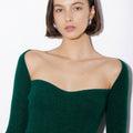 ARLO TOP GREEN CASHMERE - KNUEFERMANN 