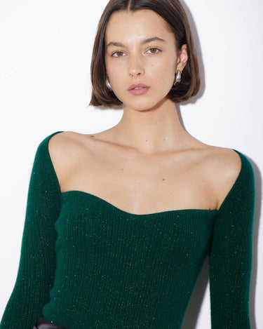 ARLO TOP GREEN CASHMERE - KNUEFERMANN 