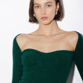 ARLO TOP GREEN CASHMERE - KNUEFERMANN 