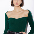 ARLO TOP GREEN CASHMERE - KNUEFERMANN 