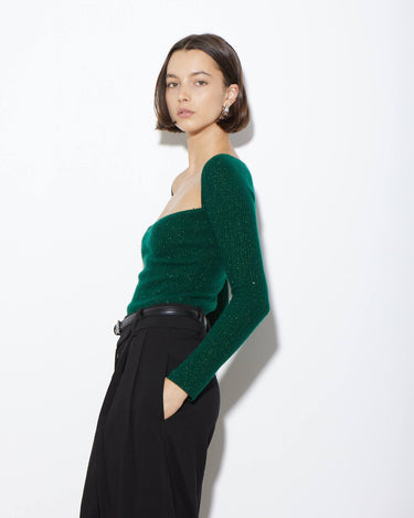 ARLO TOP GREEN CASHMERE - KNUEFERMANN 