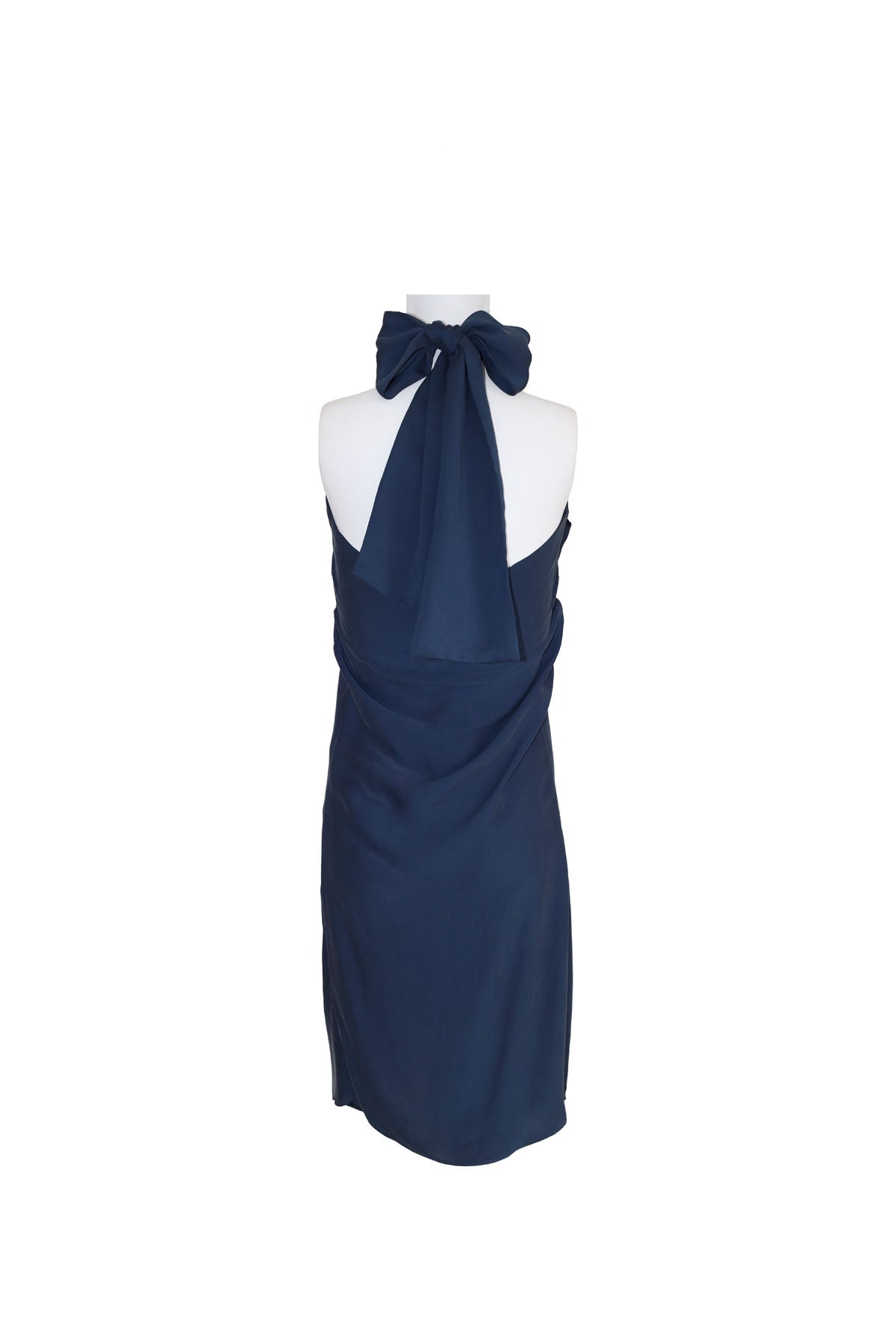 BOW DRESS KNEELENGTH SILK