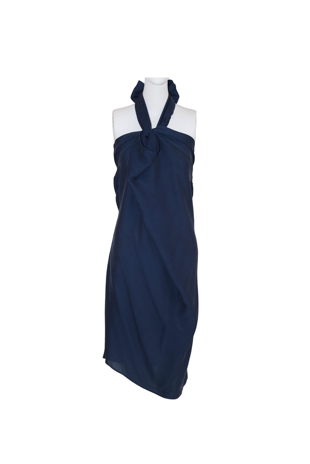 BOW DRESS KNEELENGTH SILK