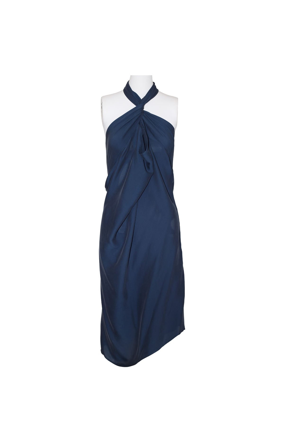 BOW DRESS KNEELENGTH SILK