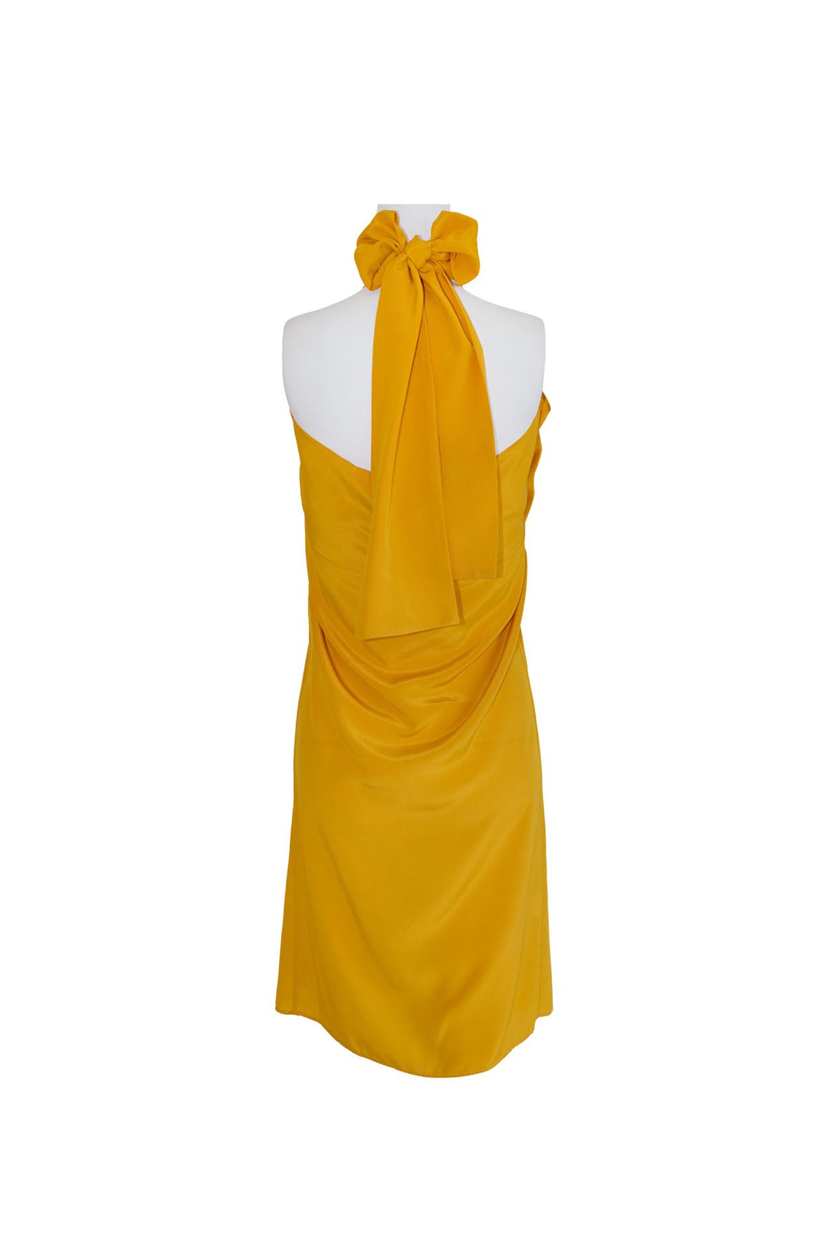 BOW DRESS KNEELENGTH SILK