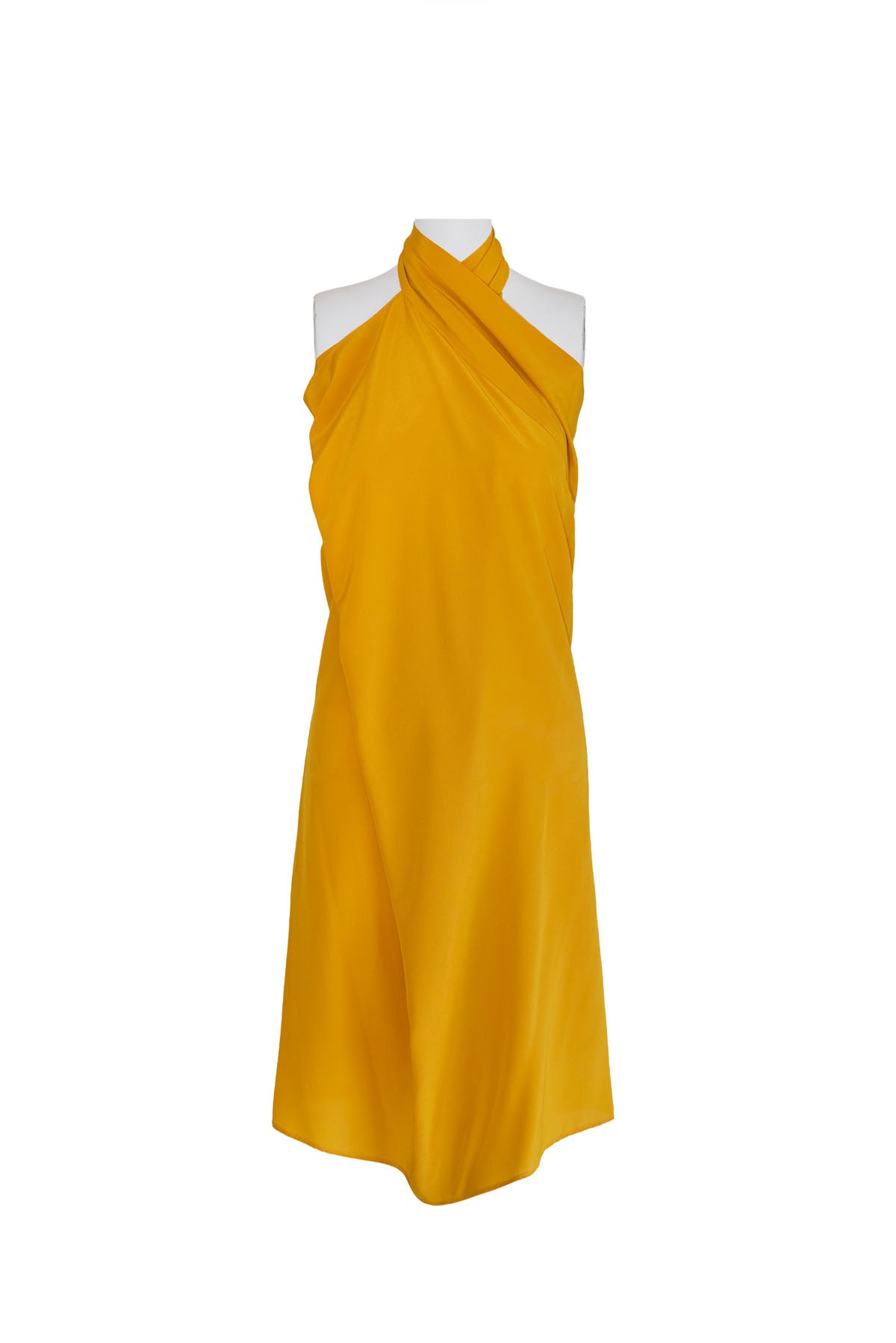 BOW DRESS KNEELENGTH SILK