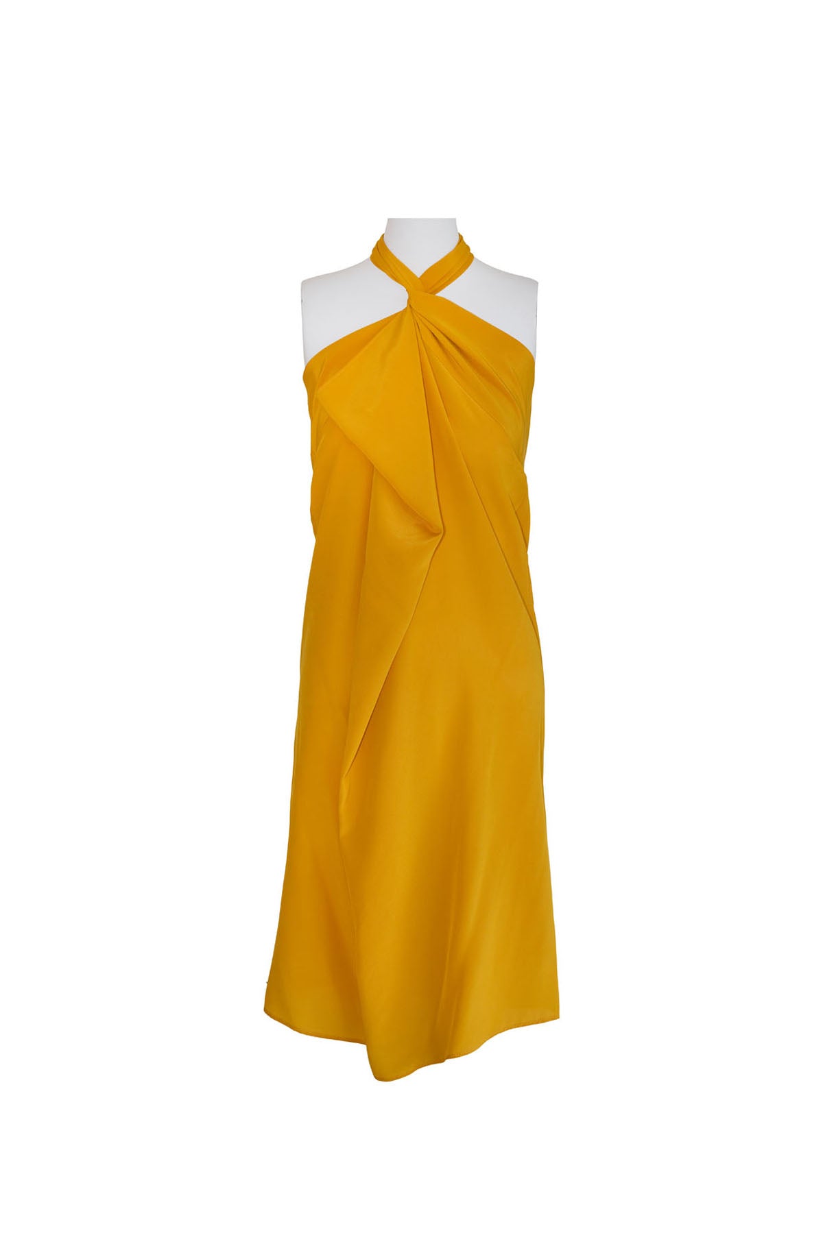 BOW DRESS KNEELENGTH SILK