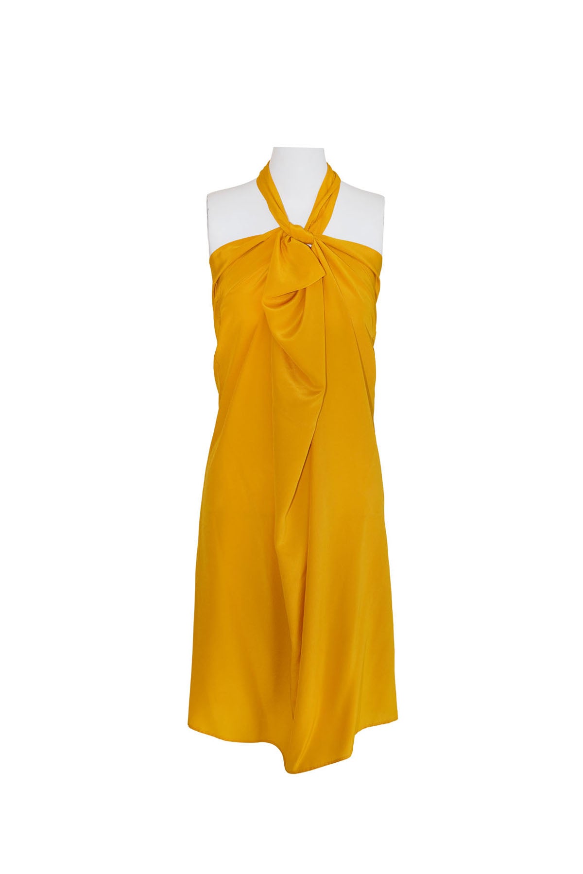 BOW DRESS KNEELENGTH SILK