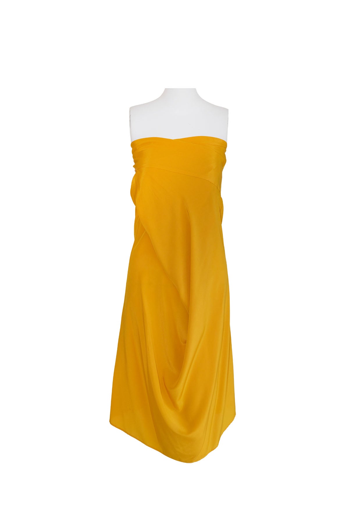 BOW DRESS KNEELENGTH SILK