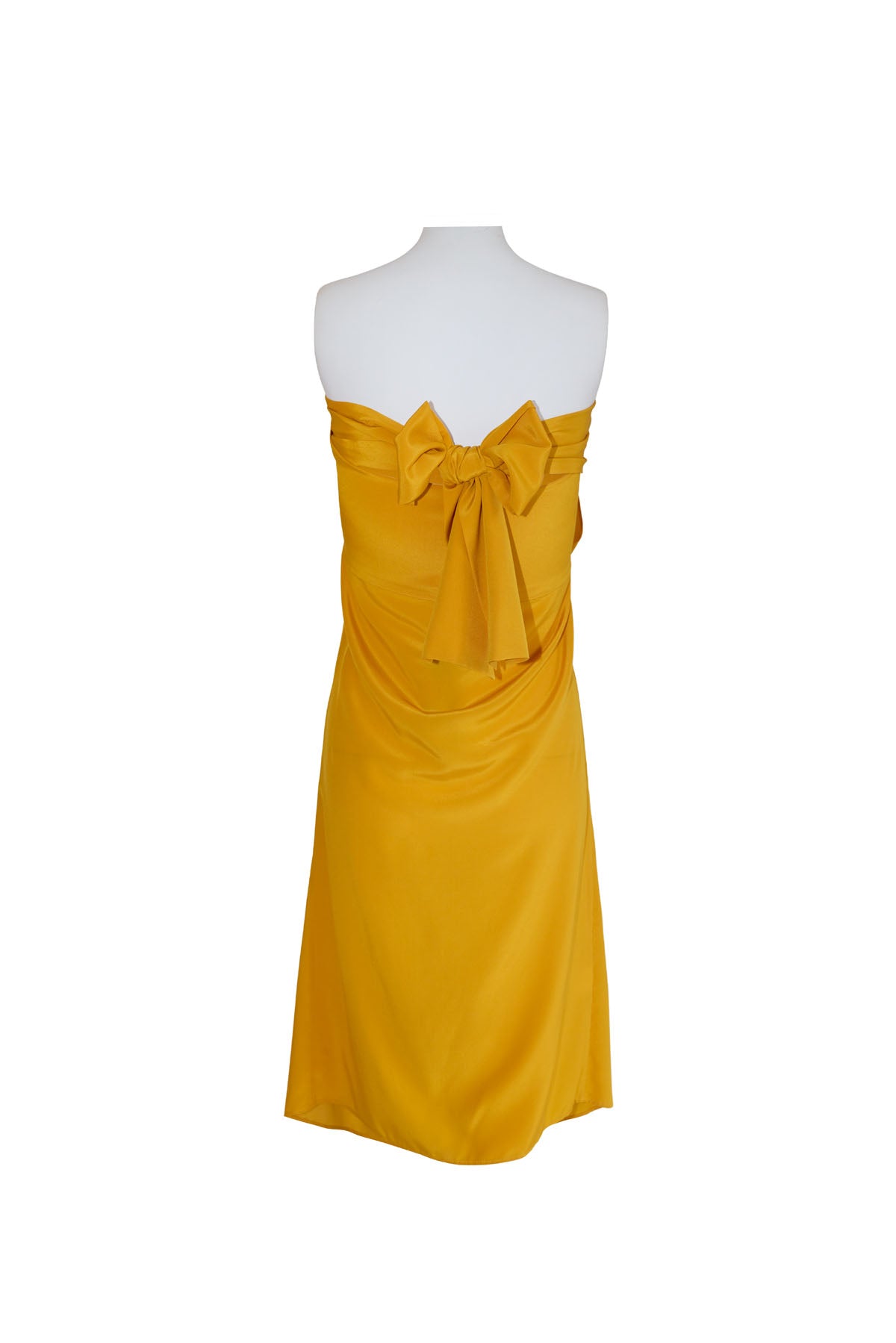 BOW DRESS KNEELENGTH SILK