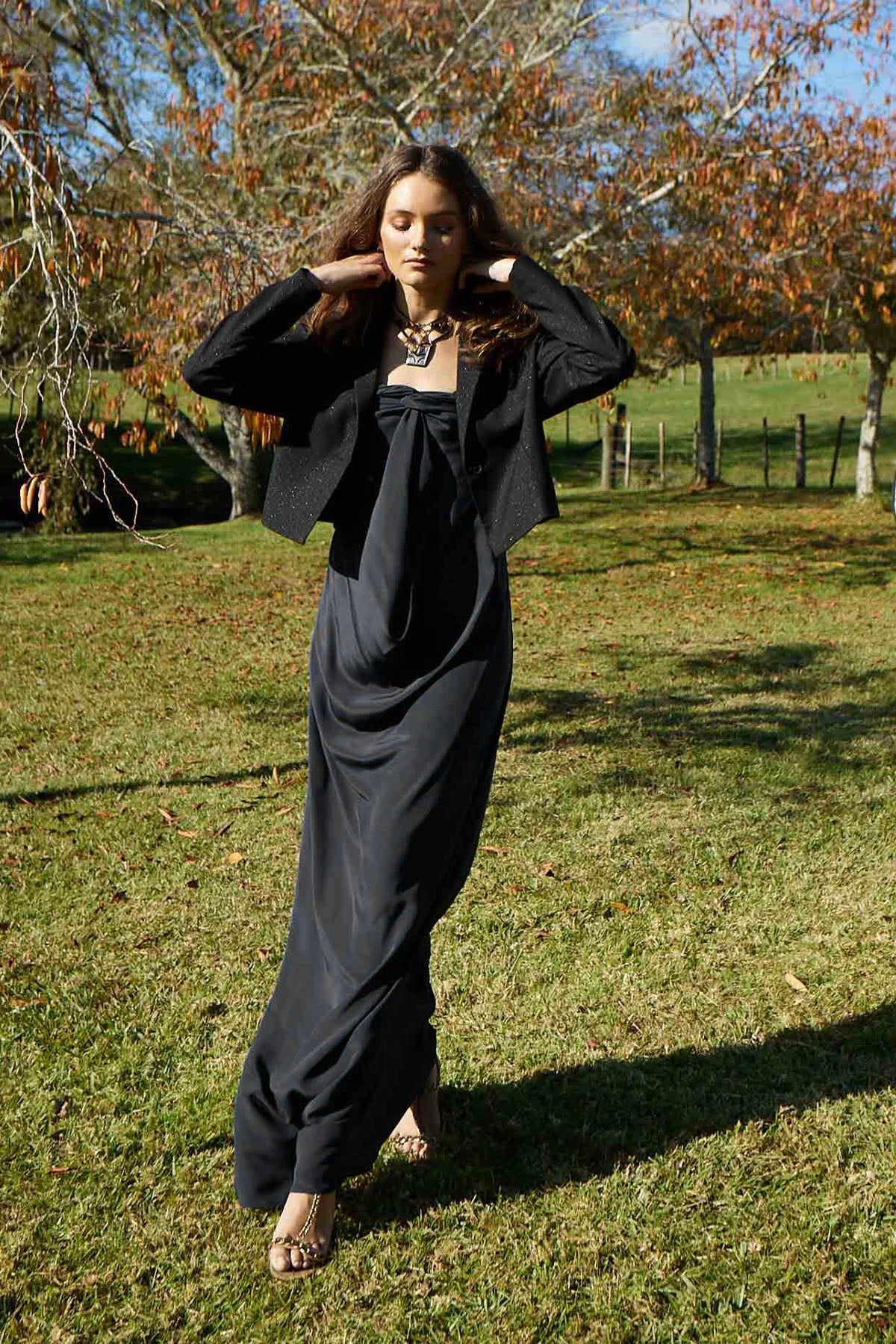 BOW DRESS LONG