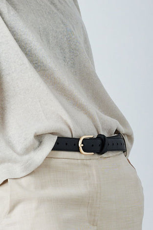 BOYFRIEND BELT BLACK/GOLD - KNUEFERMANN 