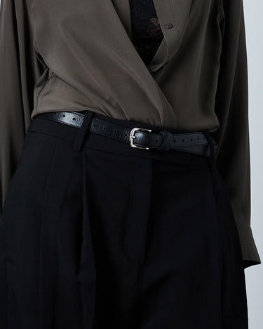 BOYFRIEND BELT BLACK/NICKLE - KNUEFERMANN 