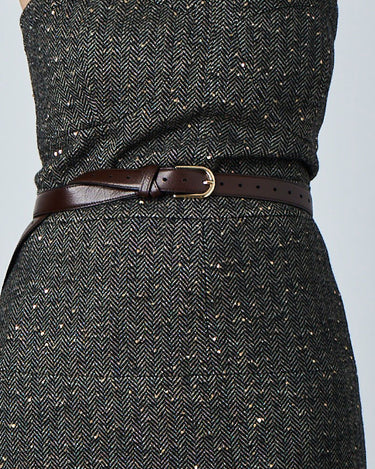 BOYFRIEND BELT CHOCOLATE/GOLD - KNUEFERMANN 