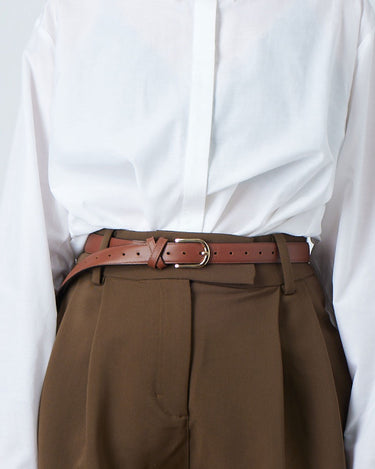 BOYFRIEND BELT TAN/GOLD - KNUEFERMANN 