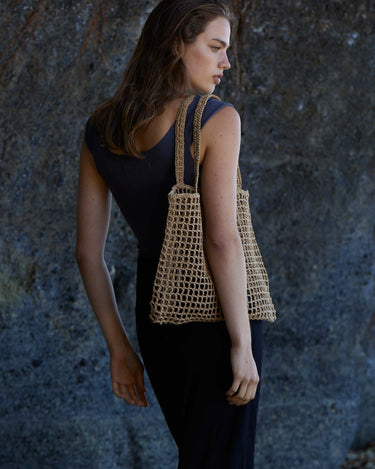 ITS THE LITTLE THINGS:  RAFFIA TOTE - KNUEFERMANN 