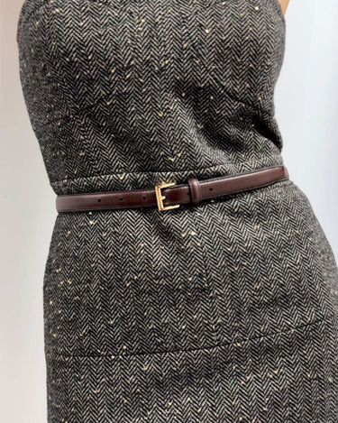 BELT CLASSIC HANDMADE BROWN/GOLD - KNUEFERMANN 