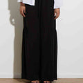 TIERED DRAWSTRING PANT BLACK SILK - KNUEFERMANN 