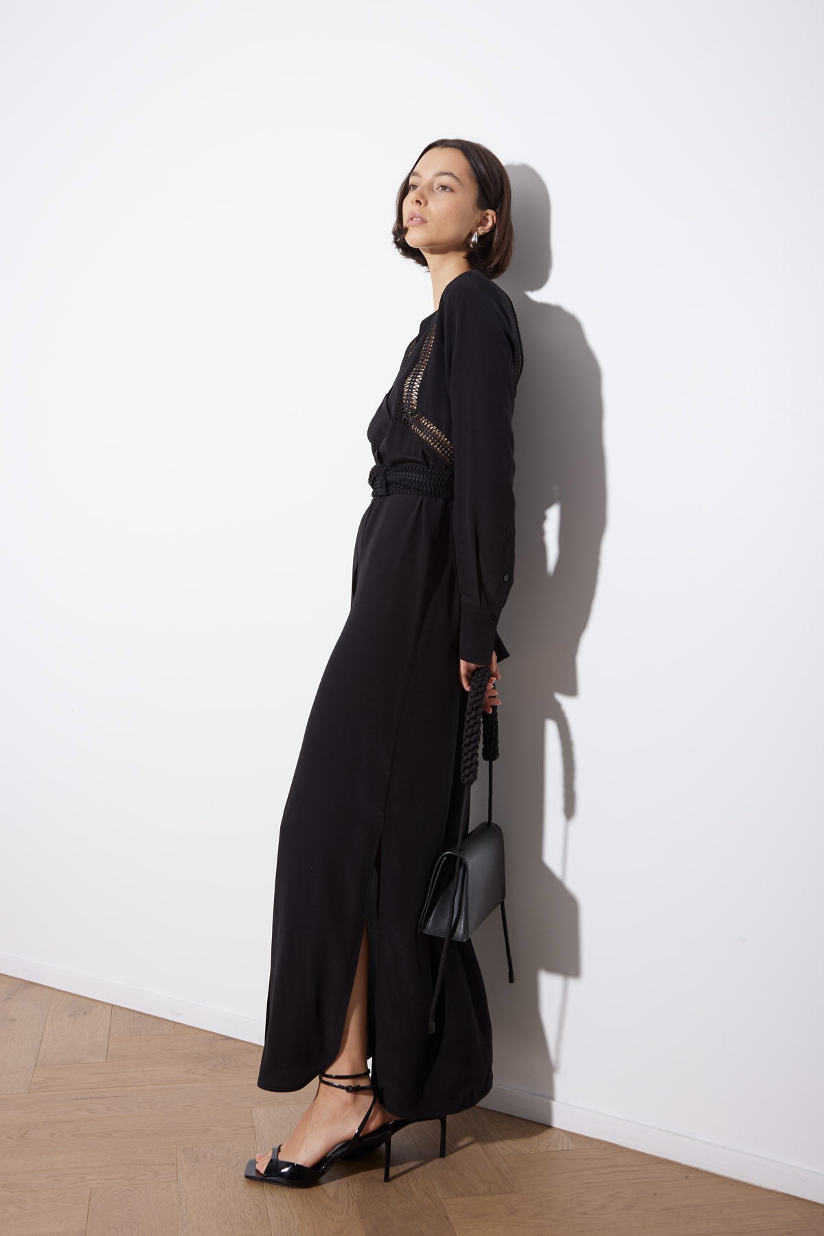 LATTICE DRESS BLACK - KNUEFERMANN 