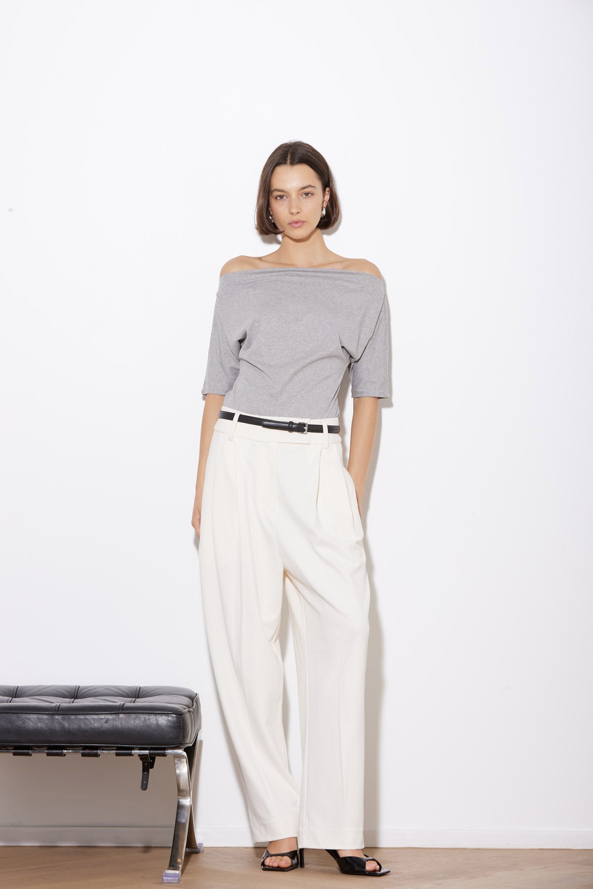 LOREN TOP GREY MARLE - KNUEFERMANN 