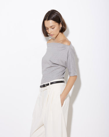 LOREN TOP GREY MARLE - KNUEFERMANN 