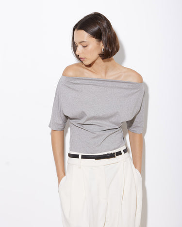 LOREN TOP GREY MARLE - KNUEFERMANN 