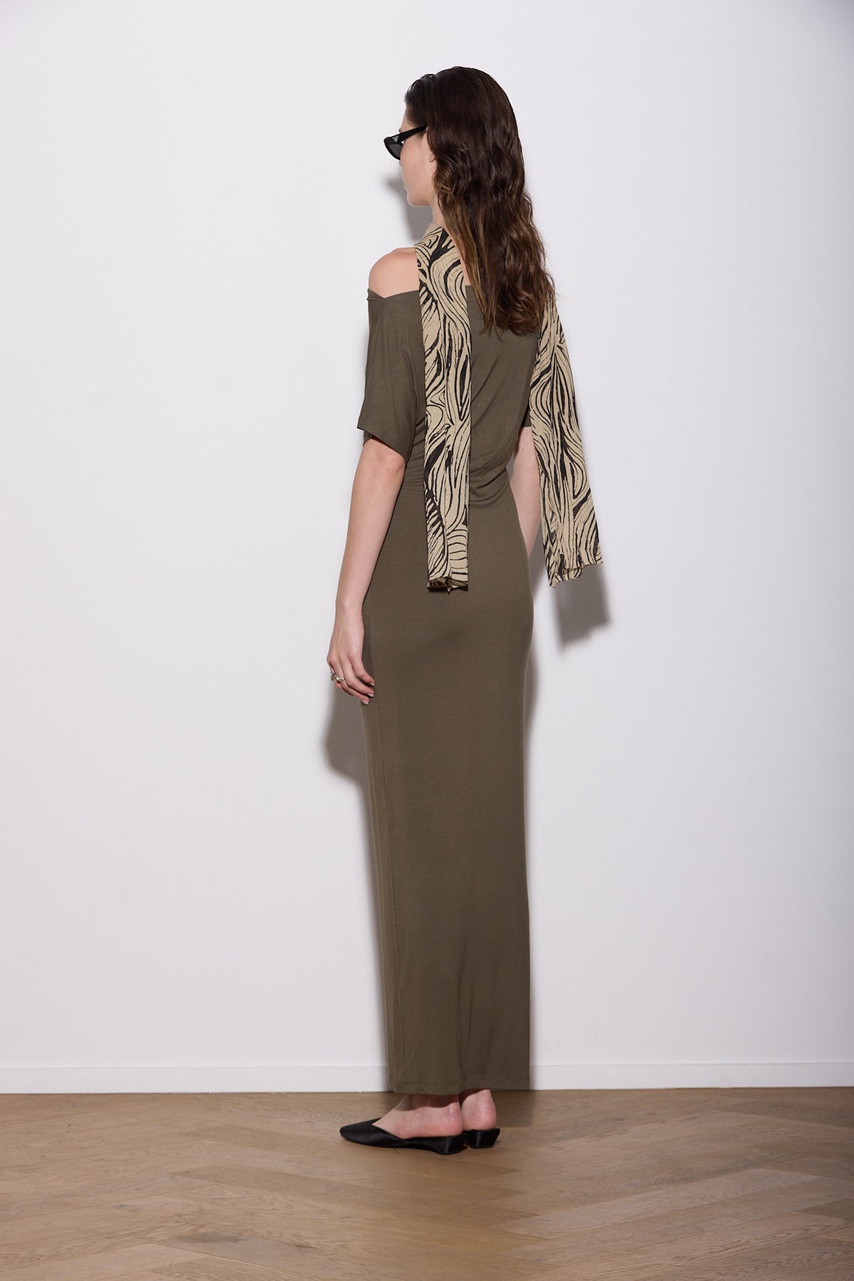 SENNA KLEID LANG SCHWARZ