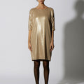 SEQUIN SHIFT KNEE LENGTH GOLD - KNUEFERMANN 