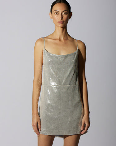 SEQUIN MINIDRESS SILVER - KNUEFERMANN 