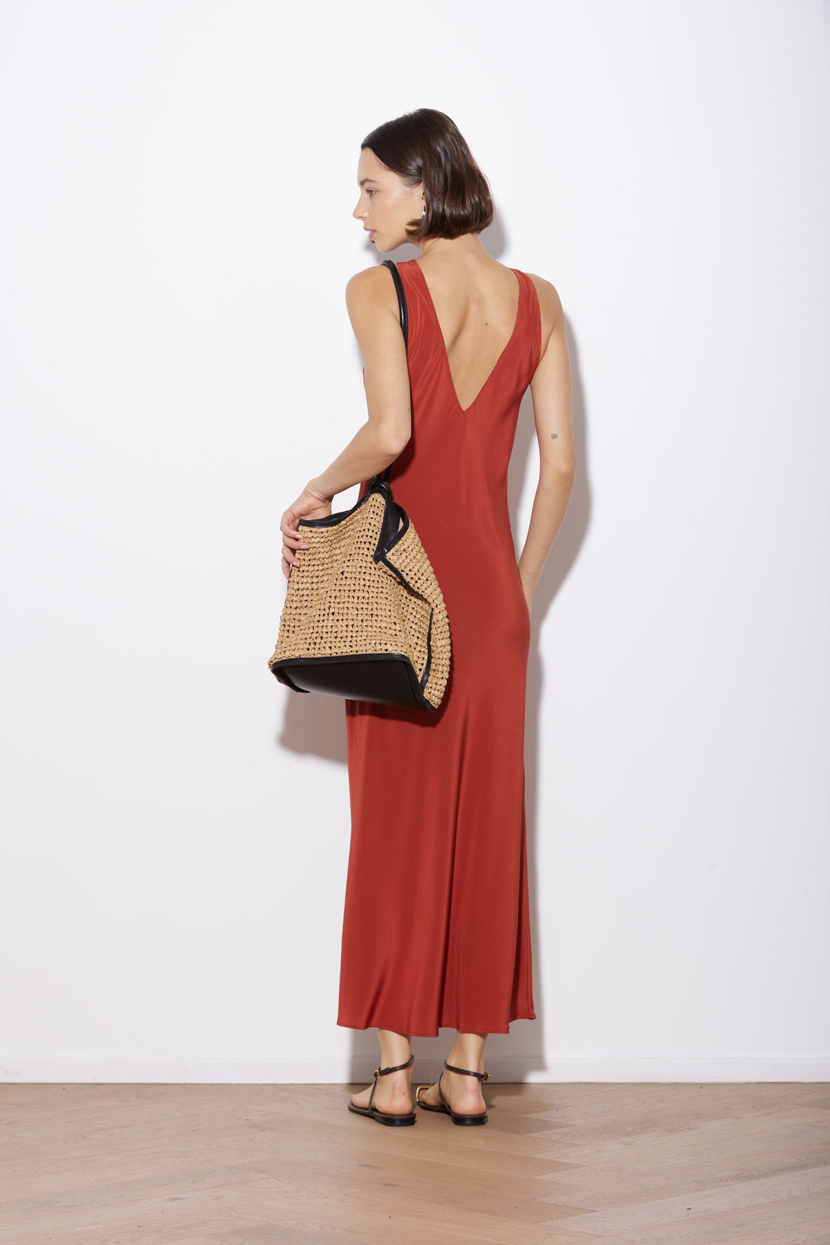 ZULU DRESS SILK BURNT HENNA - KNUEFERMANN 