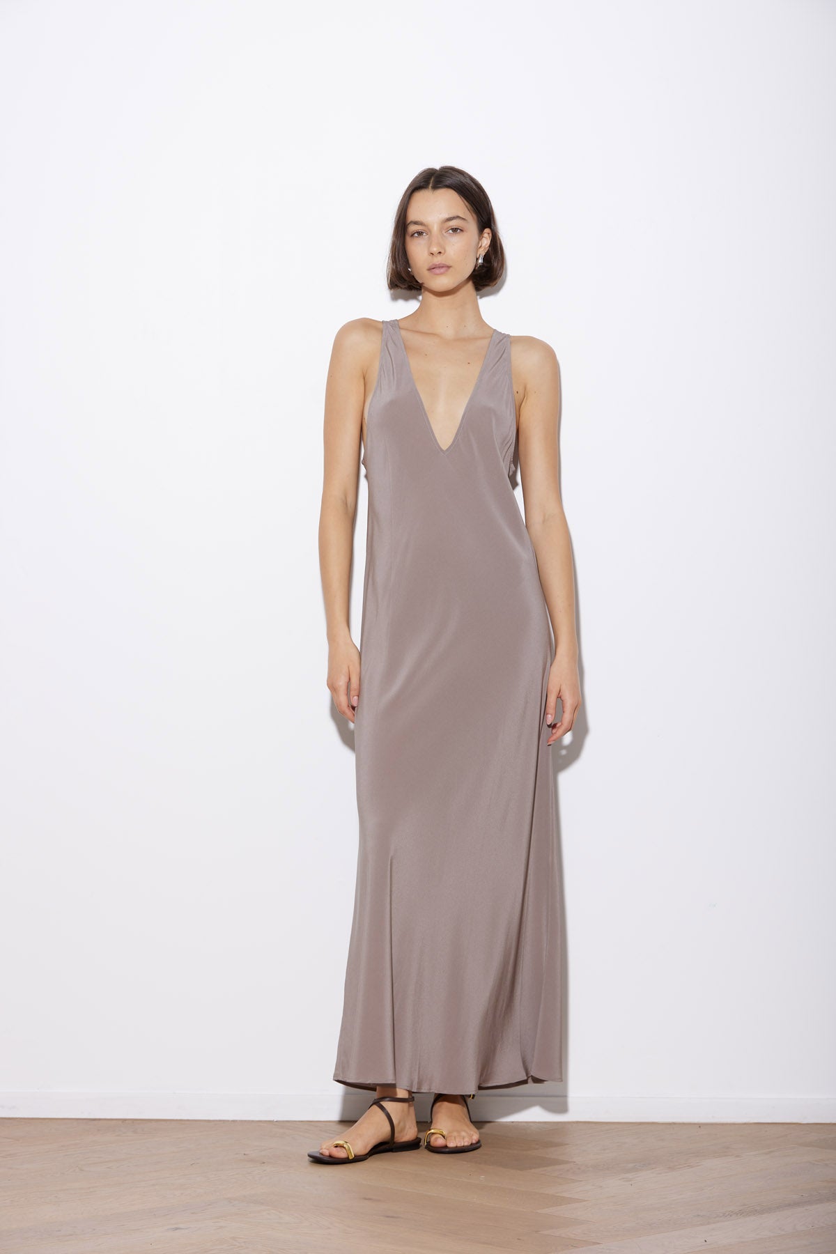 ZULU DRESS SILK TRUFFLE - KNUEFERMANN 