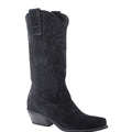 EMBROIDERED BLACK SUEDE BOOT - KNUEFERMANN 