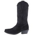 EMBROIDERED BLACK SUEDE BOOT - KNUEFERMANN 