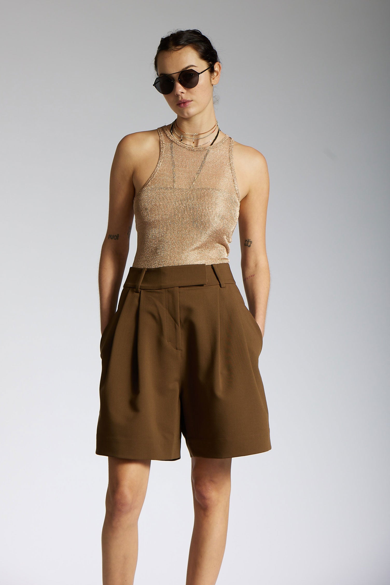 LUREX RACERBACK SINGLET GOLD - KNUEFERMANN 