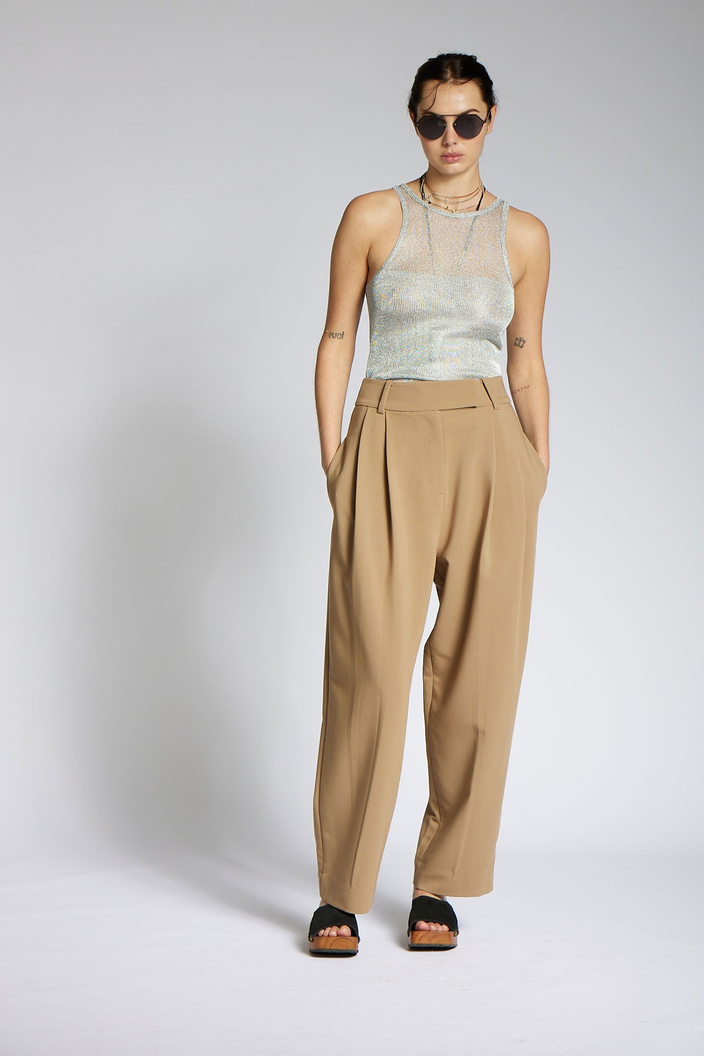 LUREX RACERBACK SINGLET  SILVER - KNUEFERMANN 