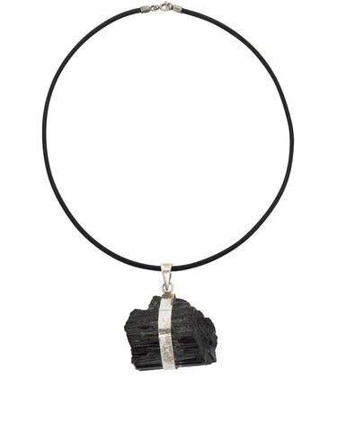 BLACK TOURMALINE SILVER PENDANT - 03 - KNUEFERMANN 